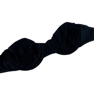 Victoria's Secret Vintage Black Satin Strapless bra